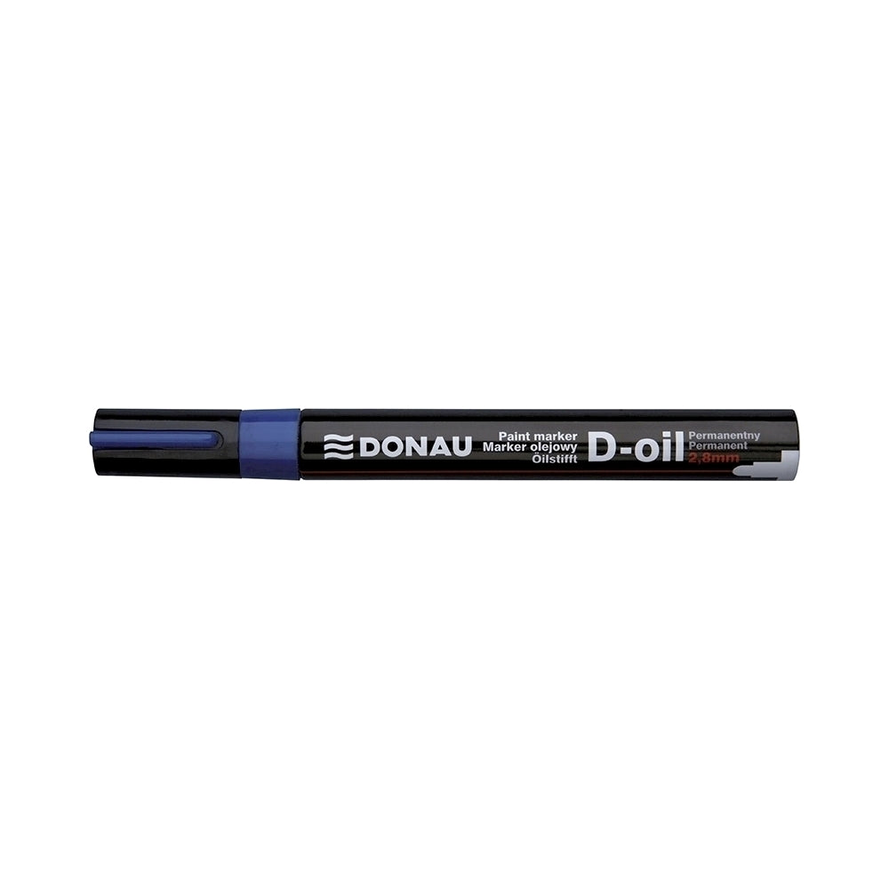 Marker permanent cu vopsea Donau, varf rotund, 2.8 mm, albastru Marker permanent cu vopsea Donau, varf rotund, 2.8 mm, albastru